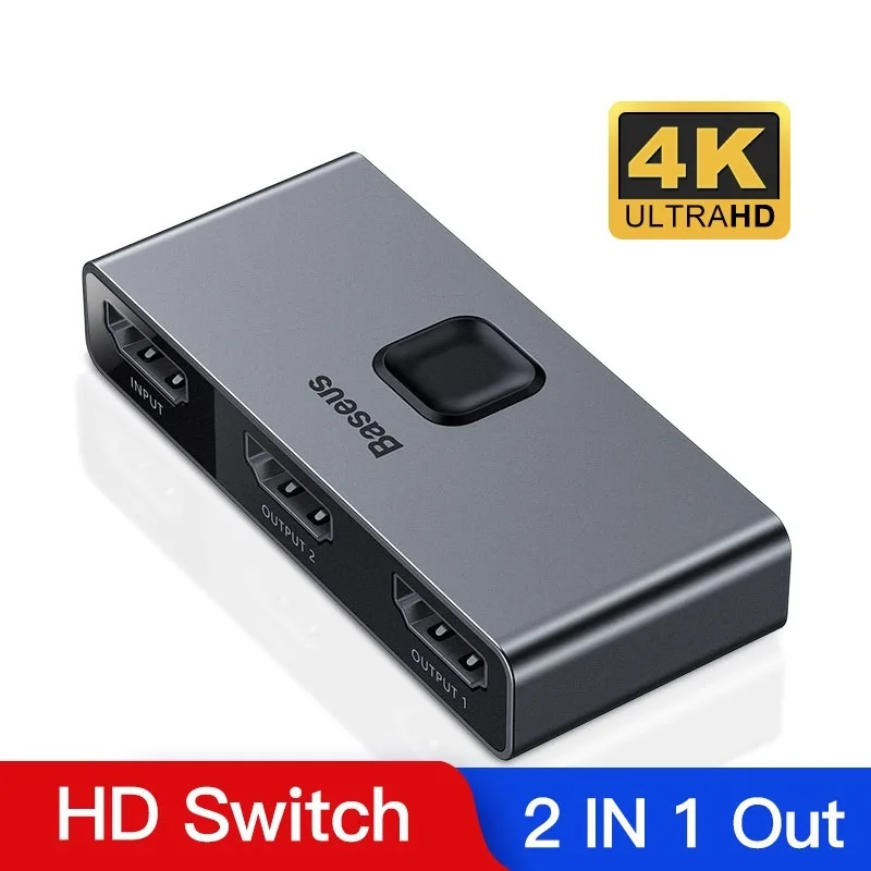 

HDMI-compatible Switcher 4K 60Hz Bi-Direction 1x2/2x1 HDR Audio Adapter for PS4 TV Box 4K HD HDMI-compatible Switcher