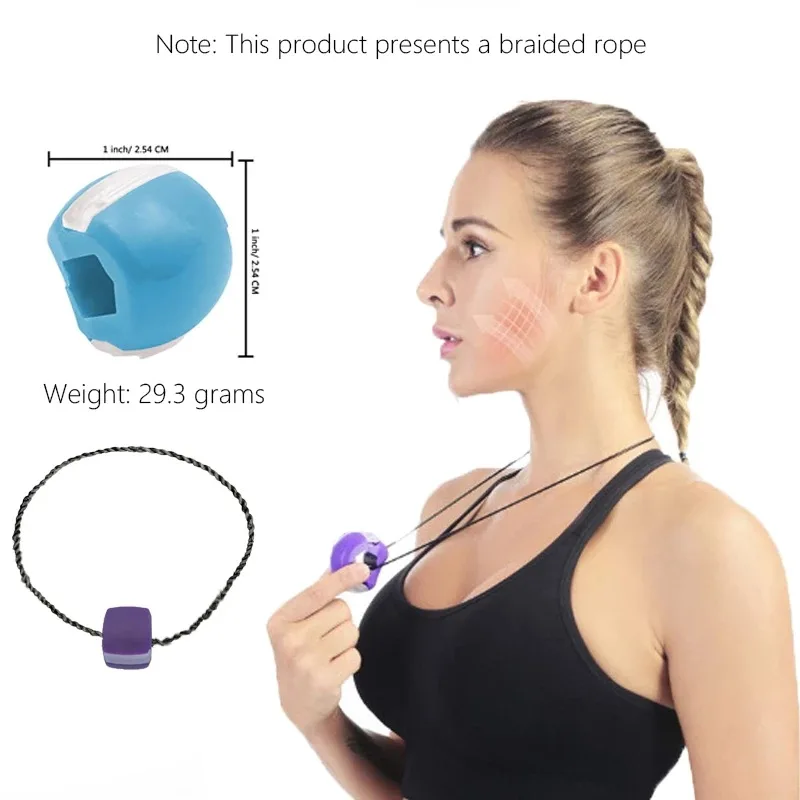 

Food-grade Silica Gel Jaw Exercise Line Ball Muscle Trainin Fitness Ball Neck Face Toning Jaw Muscle Training Face lift