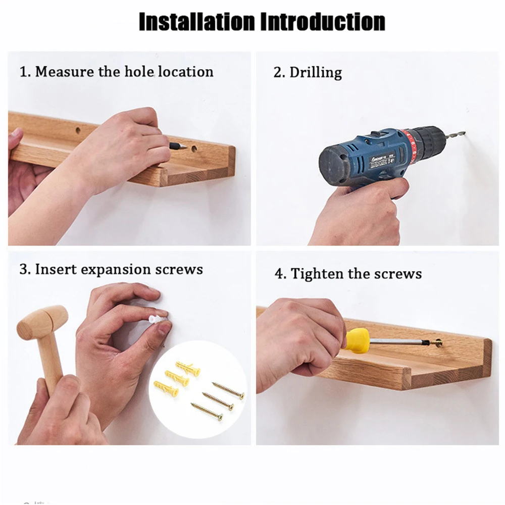 Простые деревянные настенные полки в деревенском стиле для гостиной фона