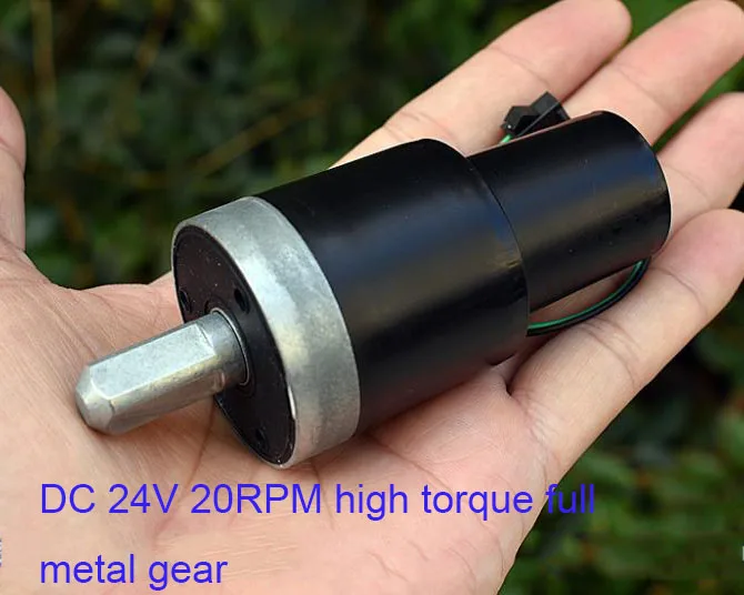 Полностью металлический редукторный двигатель постоянного тока 24 В 20 об/мин с водонепроницаемой крышкой, 8 кг. см, высокий крутящий момент, вал двигателя 37GA, Длина 25,5 мм