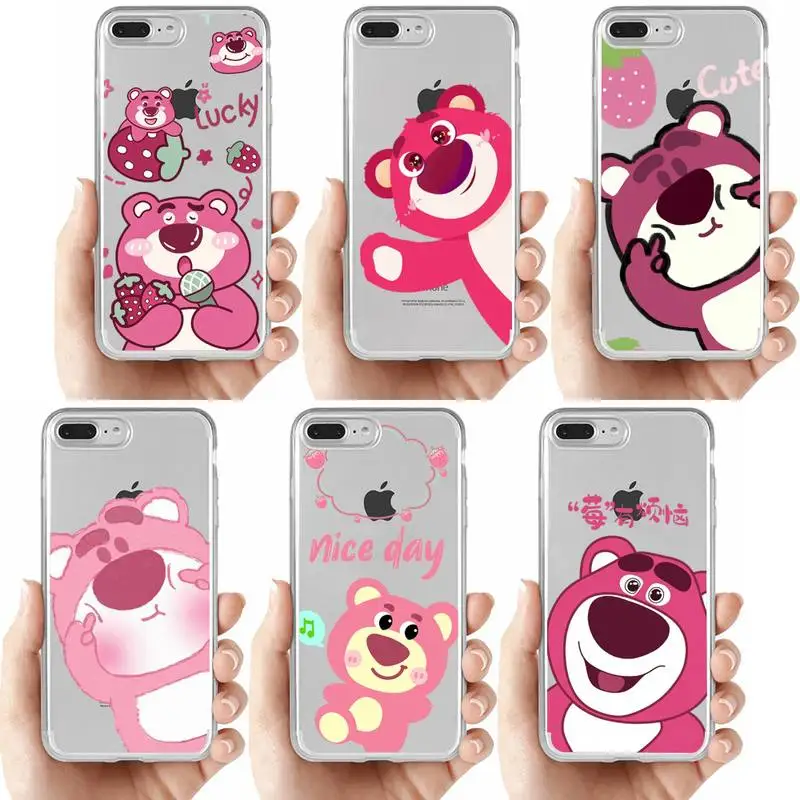

Disney Toy Story lotso Phone Case For iPhone 13 14 Pro Max XS XR 12 11 Pro 13 Mini 6 7 8 Plus Soft Clear Back Cover