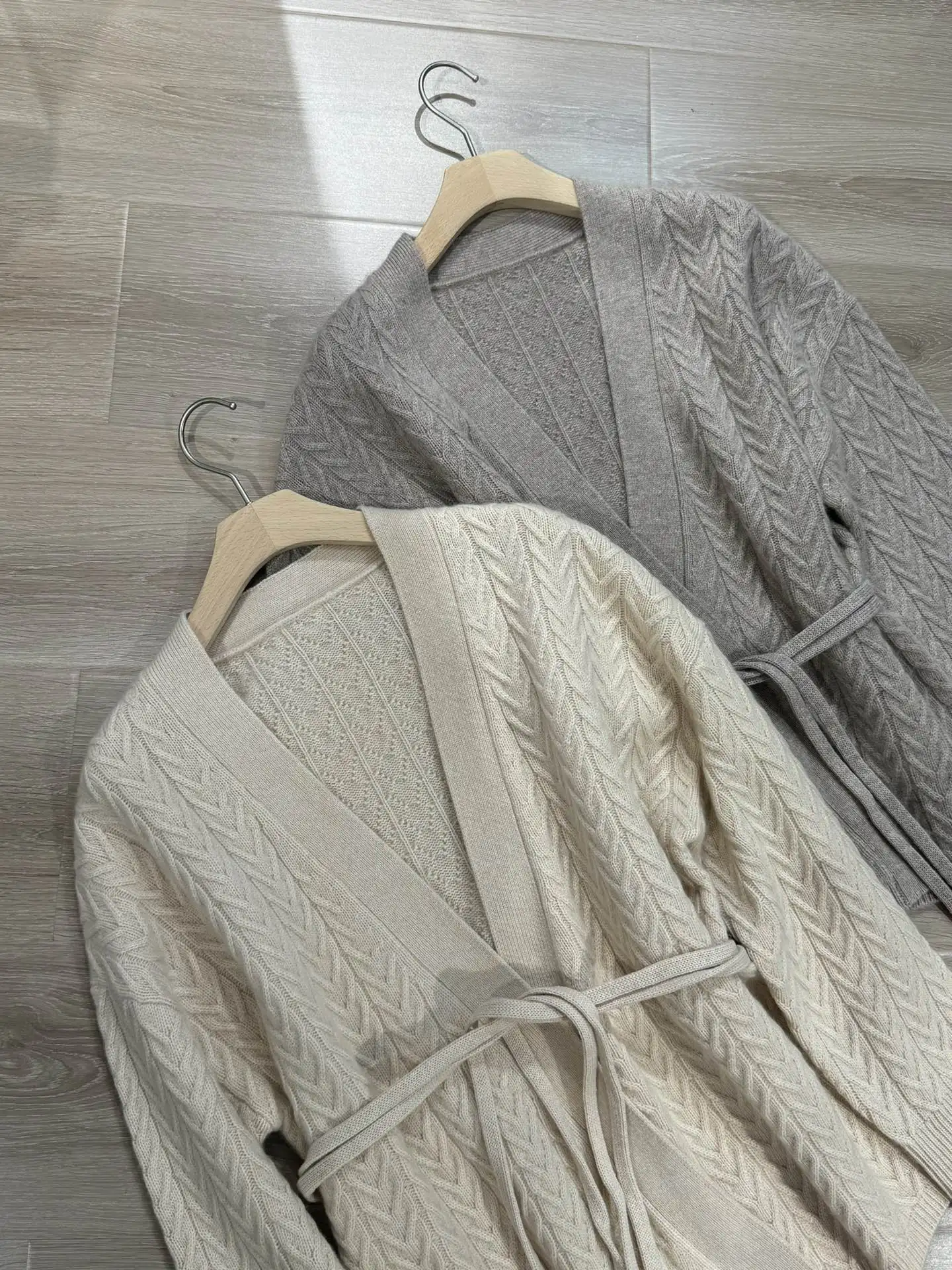 Осенний Женский кашемировый свитер L * P вязаный Свободный кардиган повседневный