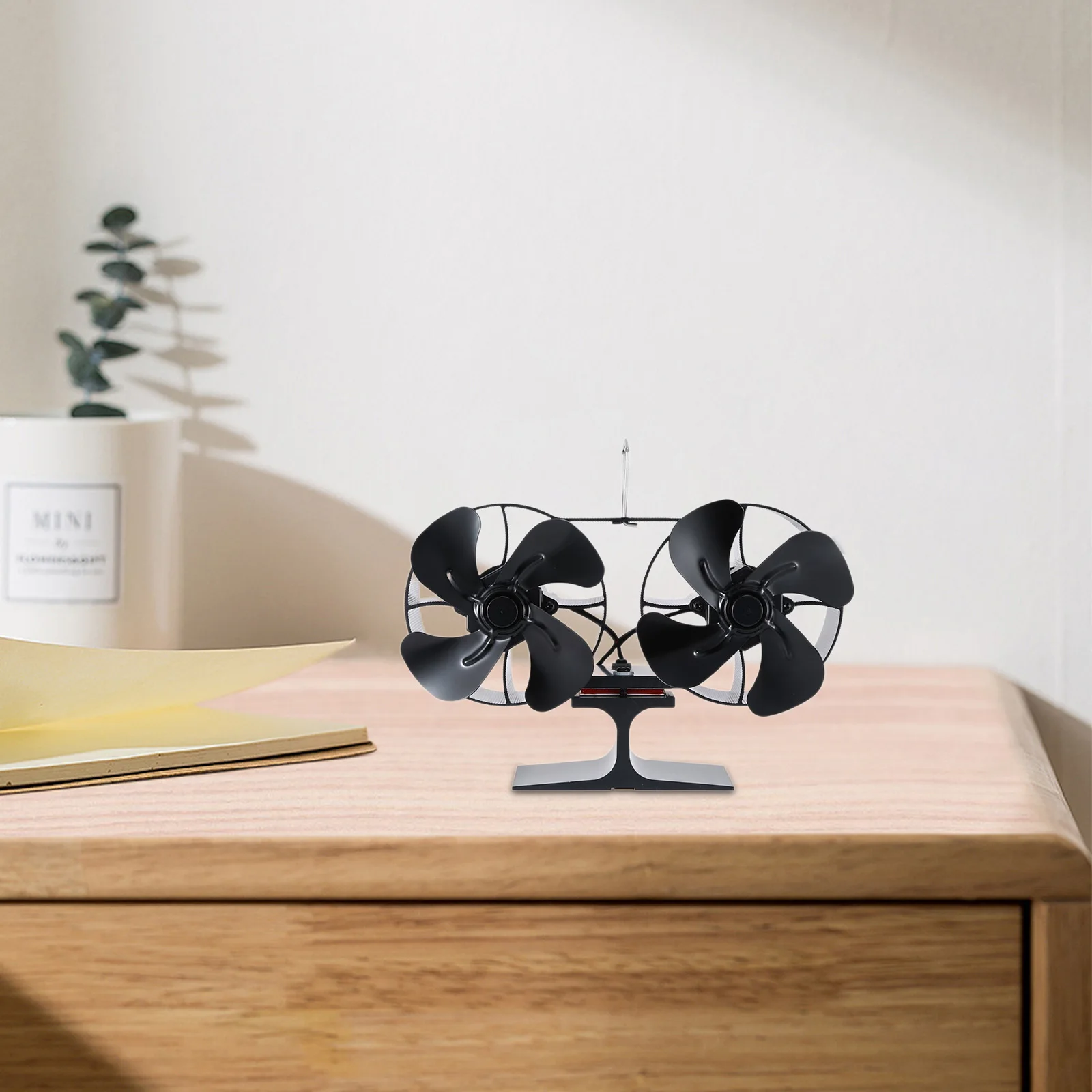 

4 Blades Fireplace Fan Heater Heat Distribution High-efficiency Firewood Fireplace Fan Energy Saving Heating Fans Home Efficient