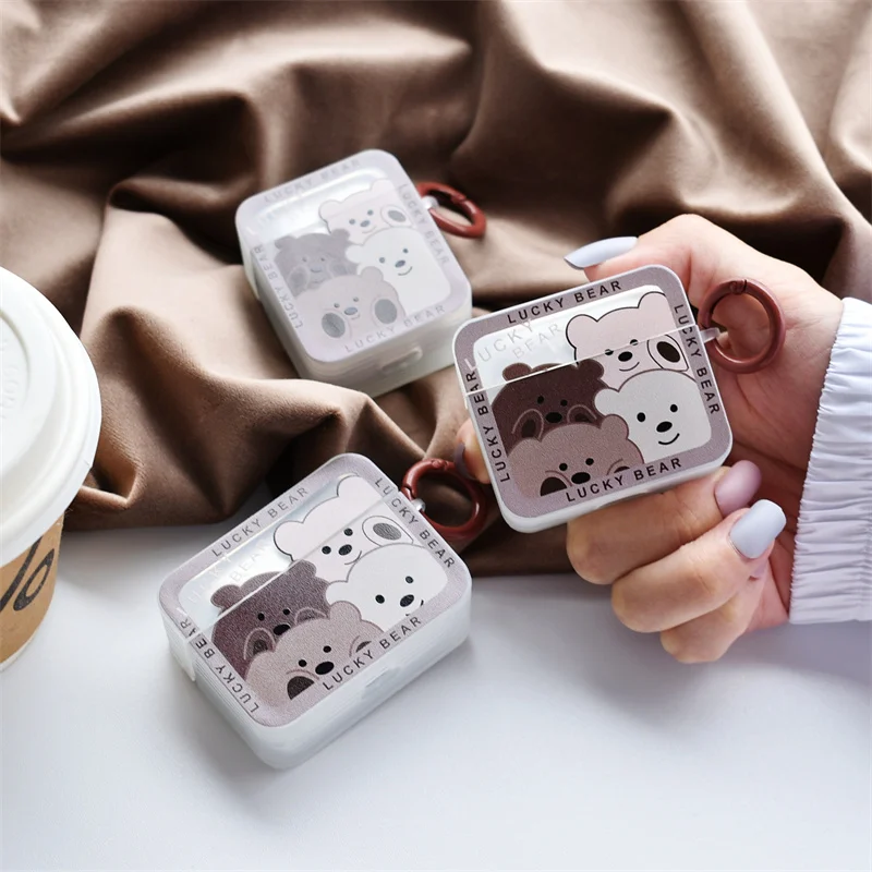 

Чехол из ТПУ с милым медведем для Airpods, чехол для AirPods Pro, чехол для Airpods 2, защитный чехол для зарядки Airpods 3, чехол с пряжкой
