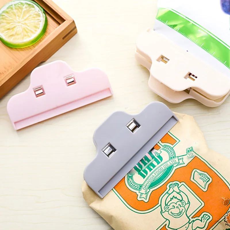

Kitchen Food Snacks Sealing Clip Solid Color Plastic Strong Food Bag Clip Plastic Bag Sealer Moisture Proof Fresh Keeping Sealer