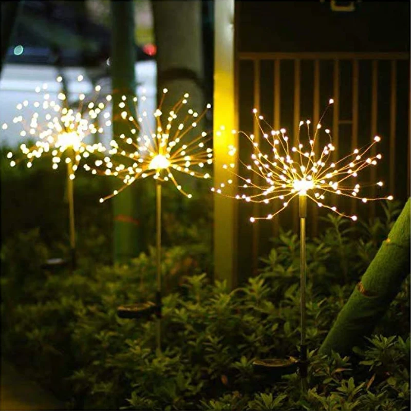 

Solar Firework/Dandelion Lights Outdoor Waterproof DIY String Light LED Fairy Lights For Garden Lawn Landscape Holiday Lights