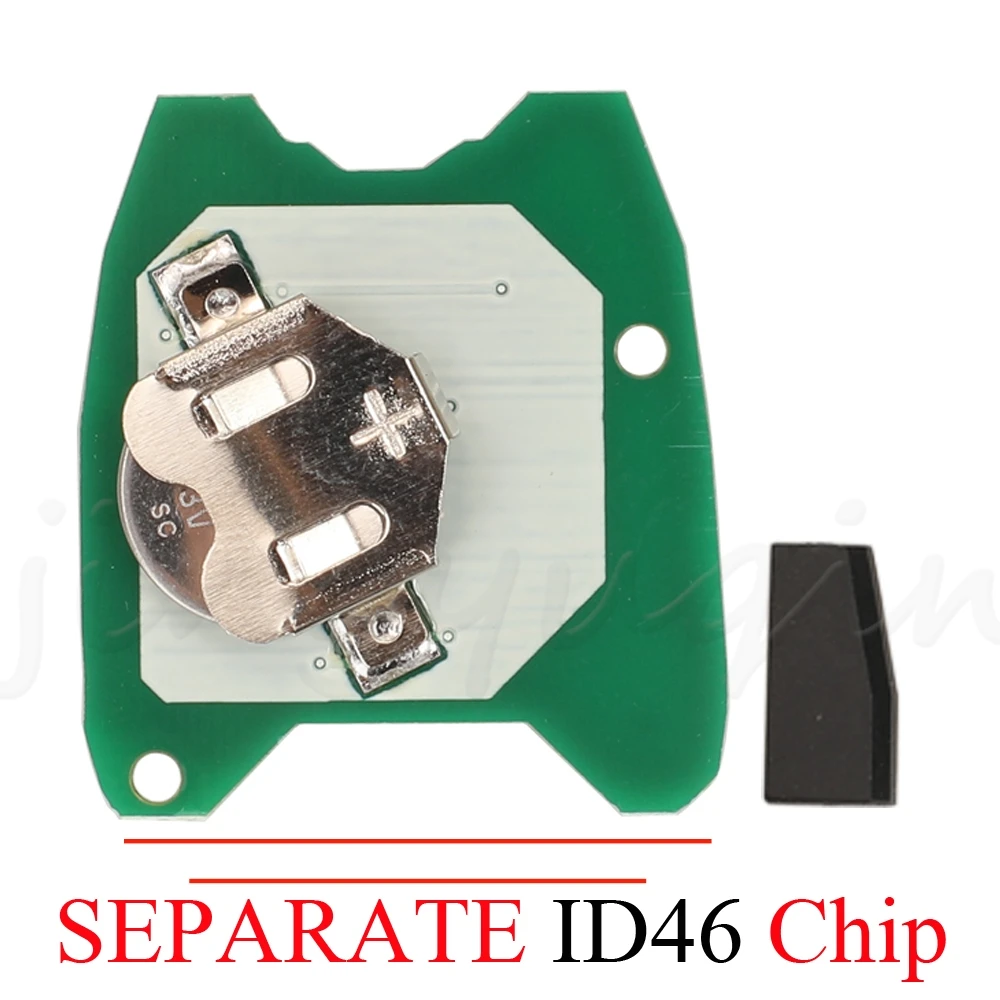 

Jingyuqin 2-кнопочный пульт дистанционного управления для Peugeot 107 206 для Citroen C1 C3 для Toyota Aygo 433 МГц ID46 ID70 чип