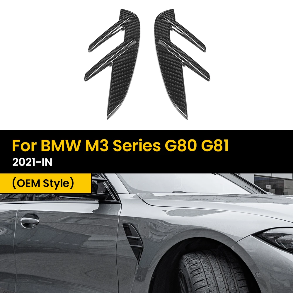 

Настоящее сухое боковое крыло из углеродного волокна для BMW M3 серии G80 G81/M4 серии G82 G83 OEM стиль 2021-IN 2 шт./компл.