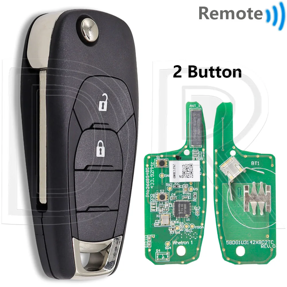 

Отличный чип 4А, оригинальная печатная плата, 433 МГц, откидной автомобильный пульт дистанционного управления, смарт-ключ для Chevrolet Cruz Trax Sonic Spark Onix