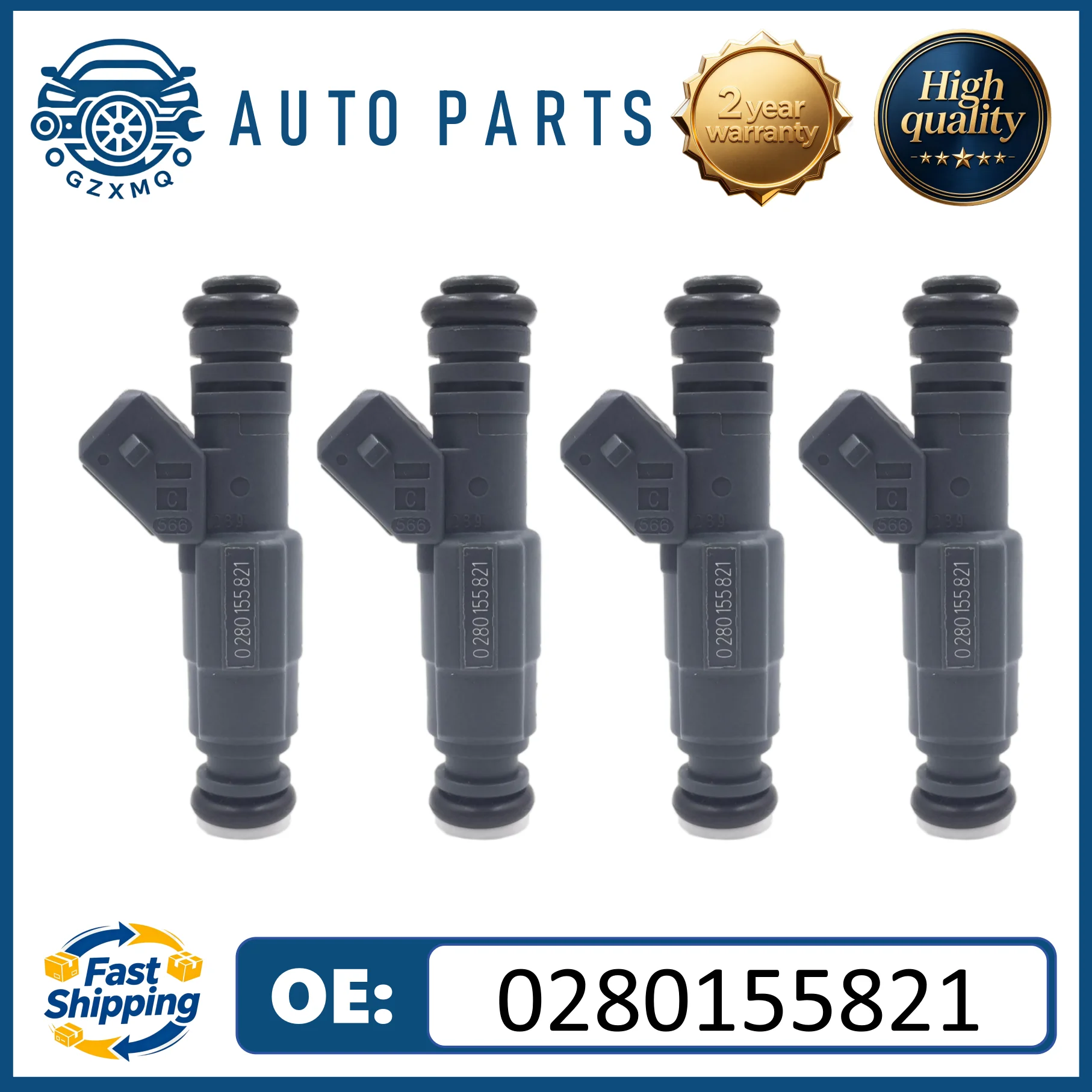 Фото 0280155821 Комплект из 4 топливных форсунок для Mercedes-Benz S320 C230 C220 C280 300SE 300E SL320 №1