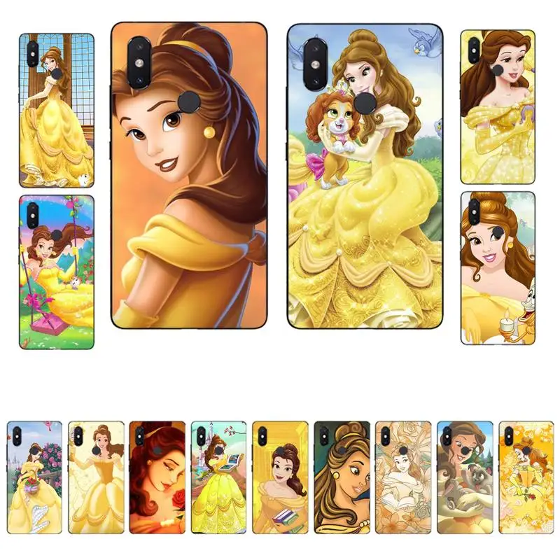 

Disney Belle Princess Phone Case for Xiaomi mi 5 6 8 9 10 lite pro SE Mix 2s 3 F1 Max2 3
