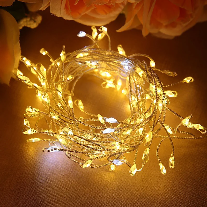 Outdoor Waterproof String Light LED Firecracker Fairy Light 8 Modes Xmas Tree Home Party Holiday Garden Decor USB Garland images - 6