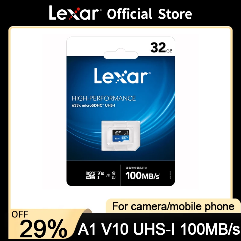 Карта Micro SD Lexar A1 V10 карта памяти 32 Гб класс 10 для