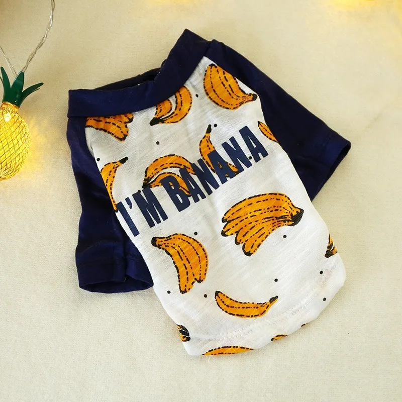 

Teddy Dog Clothes Spring and Autumn Pet Dog Clothing Summer Clothes Small Puppies Suspenders Banana Dog Clothes