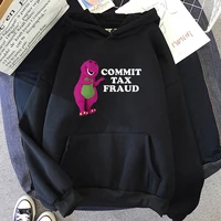 commit tax fraud cartoon print hoodies menwomen long sleeve harajuku sweatshirts hip hop casual hooded clothes graphic hoodie