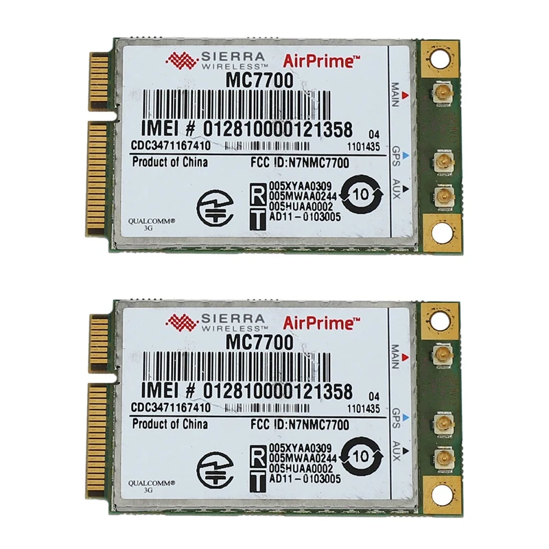 

2X разблокированный MC7700 3G/4G WWAN карта для Sierra AirPrime,100 Мбит/с 4G/3G LTE/FDD/WCDMA/Edge GPS модуль для Windows/Linux
