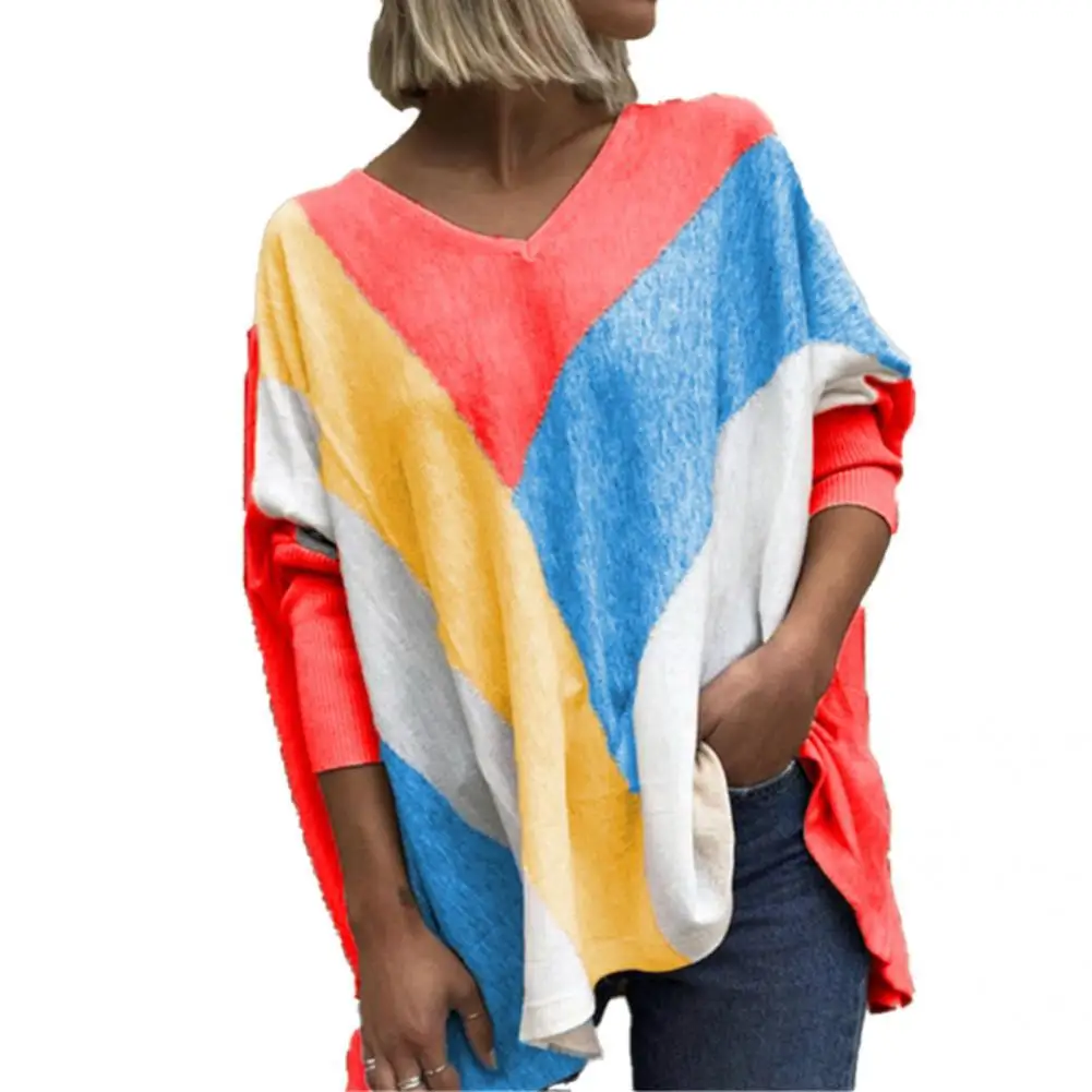 

Stylish Spring Top Warm Eye-catching Women Top Loose Hem Spring Top