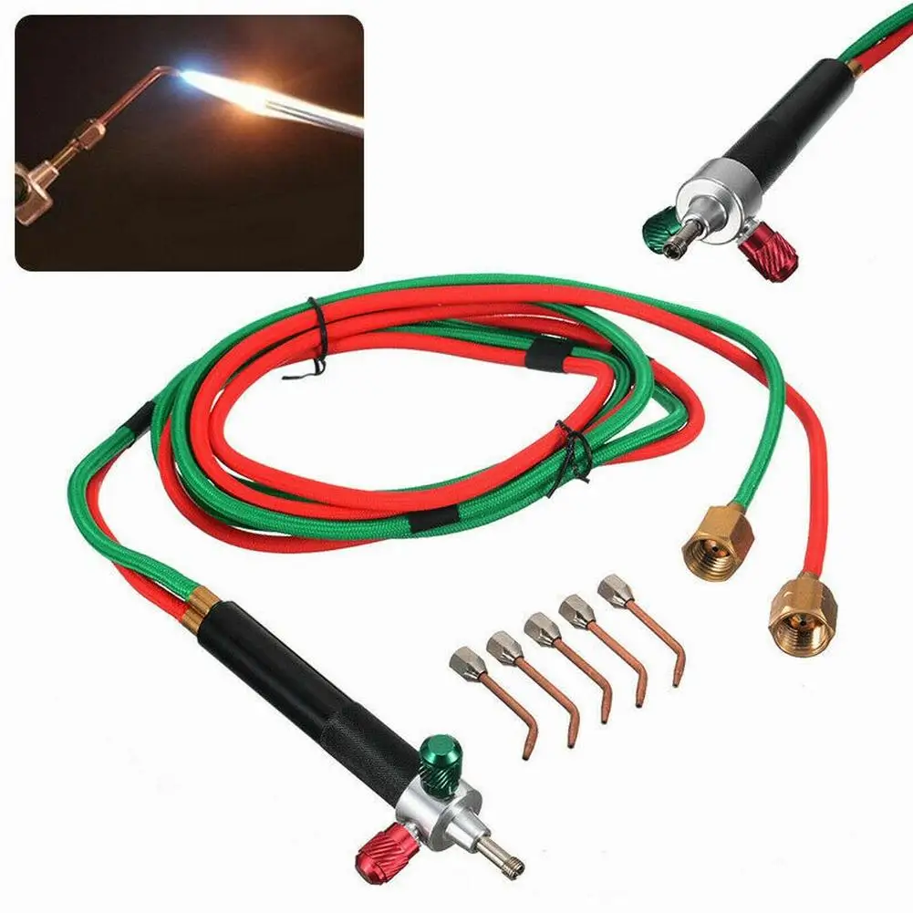 

Mini Gas Welding Cutting Oxy Oxygen Acetylene Torch Kit Welder Tool + 5 Nozzles Electronics Repair And Manufacturing