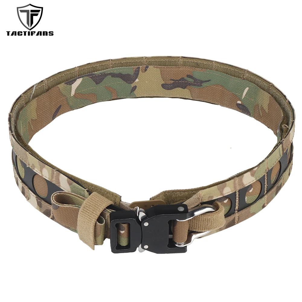 2 Inch Bison Tactical Battel Belt  Inner Outer Two Layer Cobra QD Metal Buckle Lightweight Molle Waist Ferro Style Hunting Gear