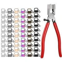 61pcs 2 5cm key fob keychain hardware with pliers tool set for wallet bag decoration wristlet clamp key lanyard making install