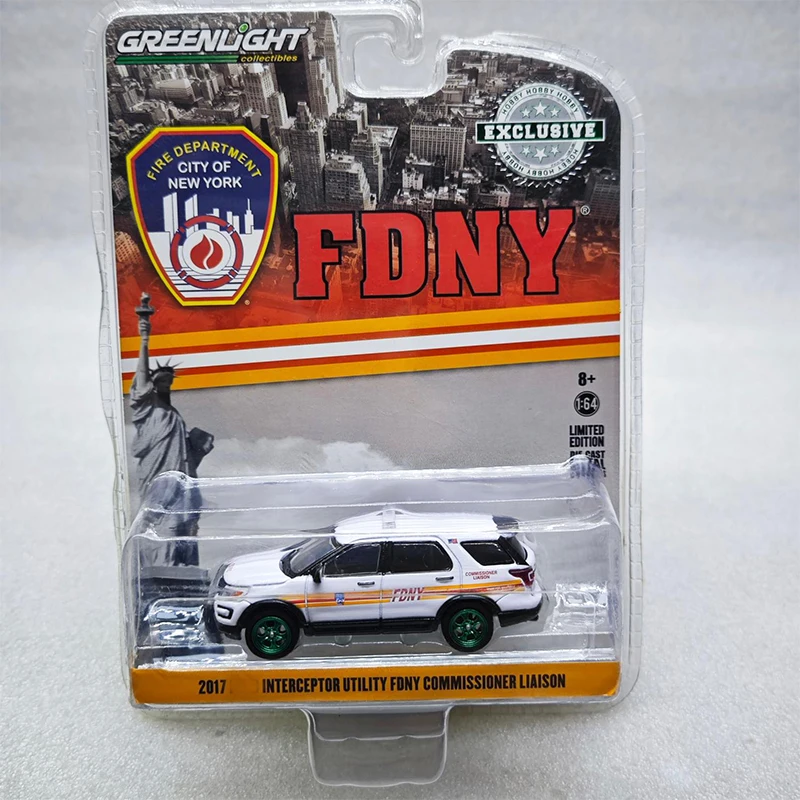 Greenlight 1:64 2017 детективная полицейская машина FDNY пожарная служба серия Green Machine