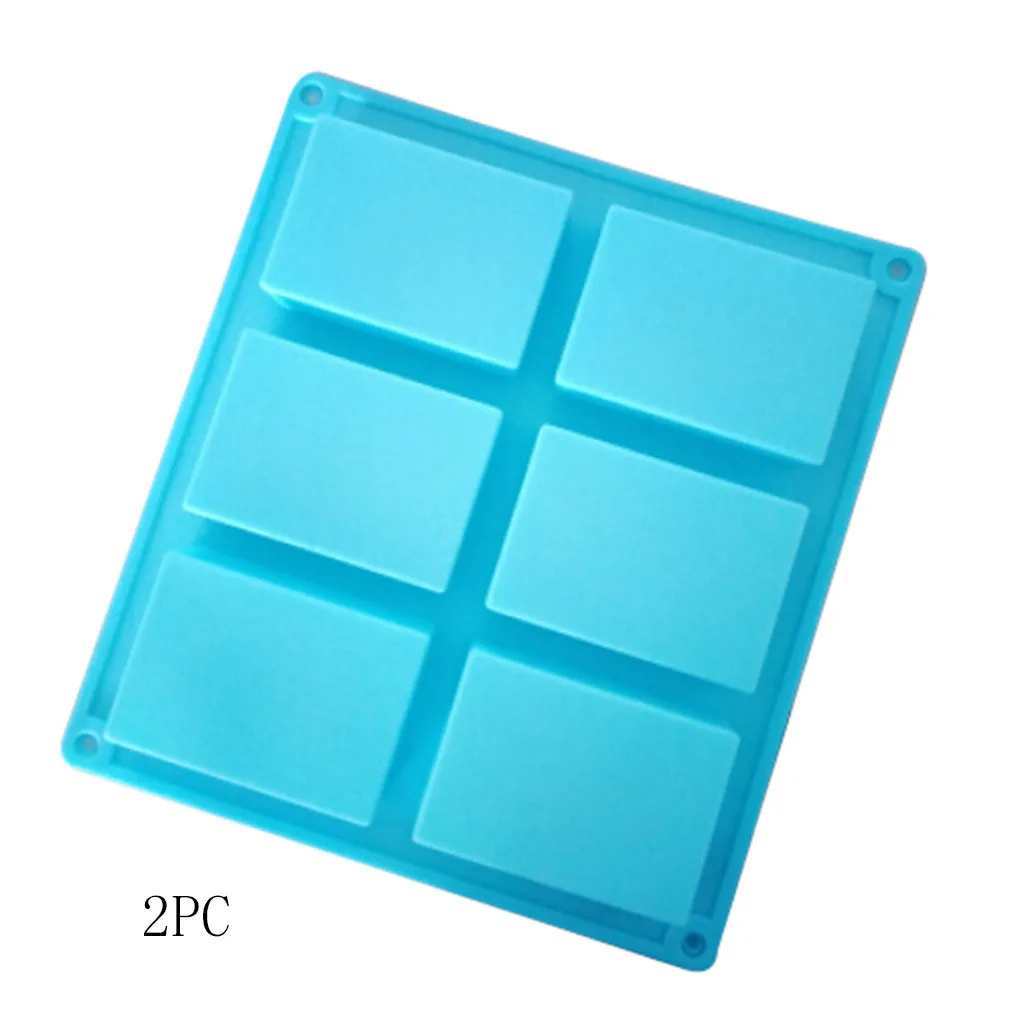 

Форма для торта, Силиконовая прямоугольная форма для домашнего мыла, 6 ячеек, форма «сделай сам», форма для торта