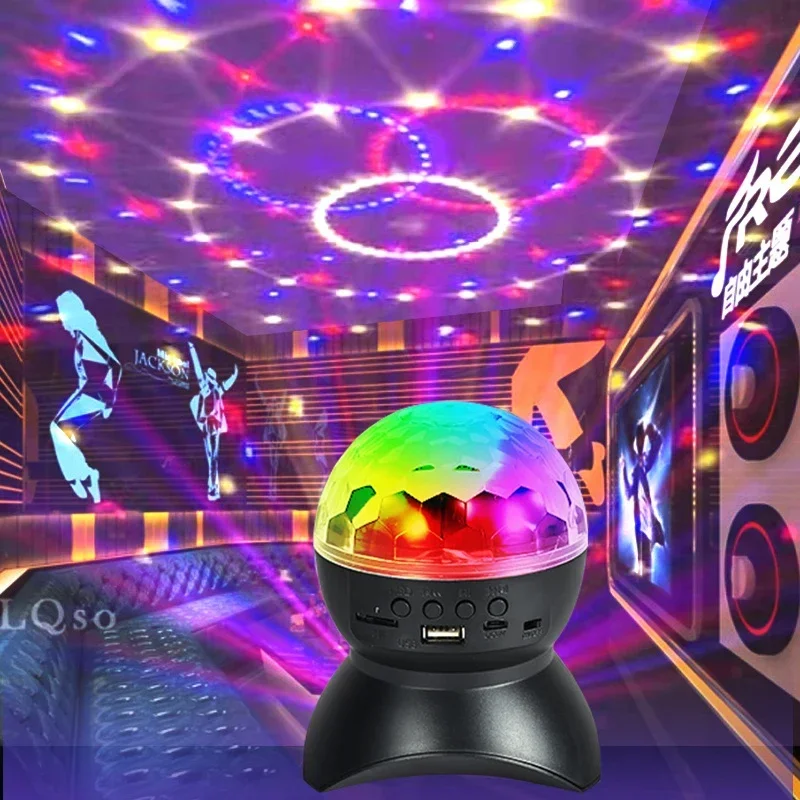 Современный стиль DJ Turntable Bluetooth Беспроводной RGB Стробоскоп Проектор Вращающийся