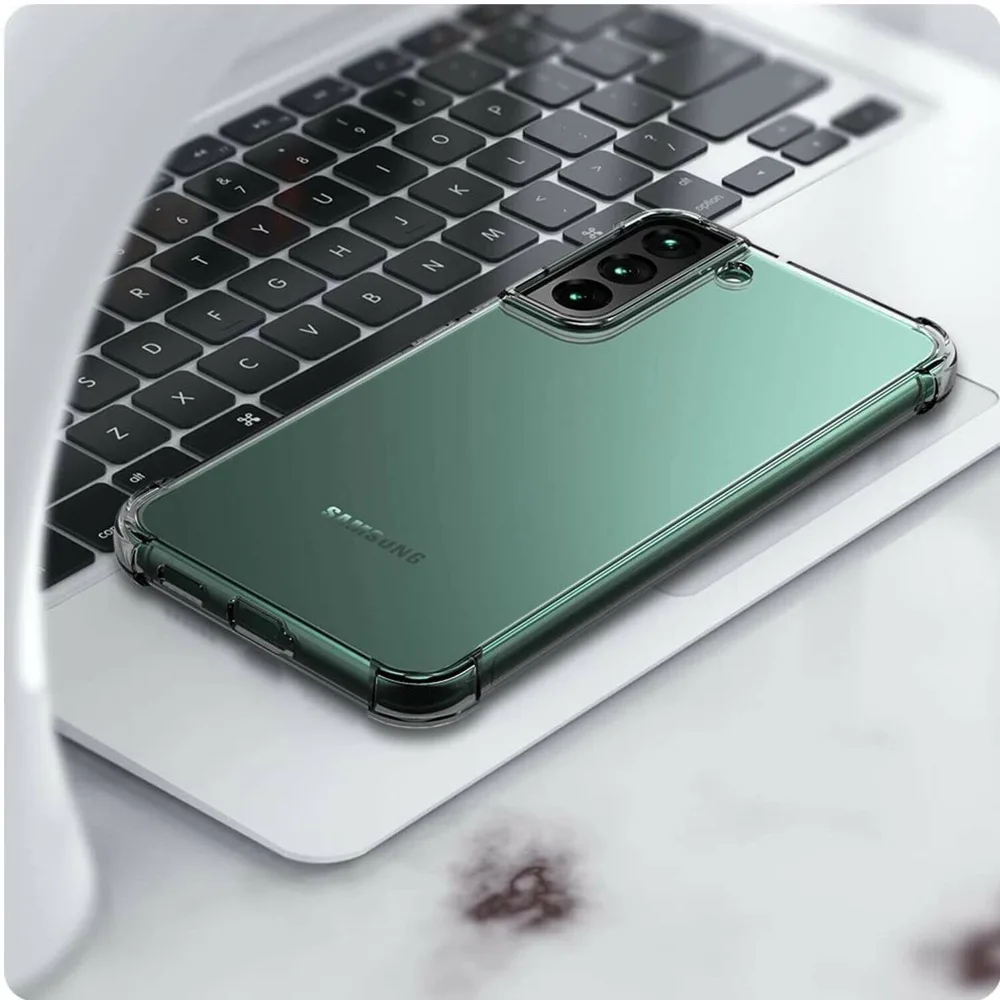 Clear Shockproof Phone Case for Samsung Galaxy S22 Plus Ultra 5G Transparent Silicone Case for Samsung S21 FE Back Cover 2022