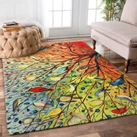 bird flower area rug 3d printed room mat floor anti slip carpet home decoration themed living room carpet 1