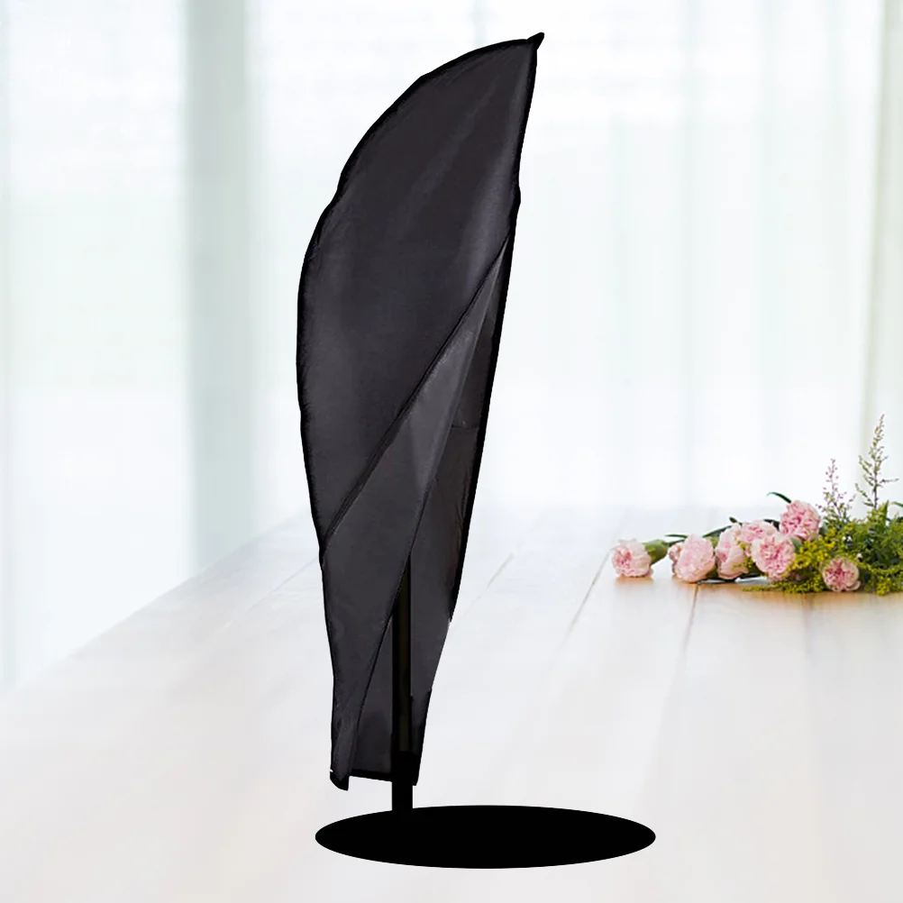 

1 Pc Adjustable Patio Drawstring Black Banana Cantilever Offset Cover Umbrellas Cover