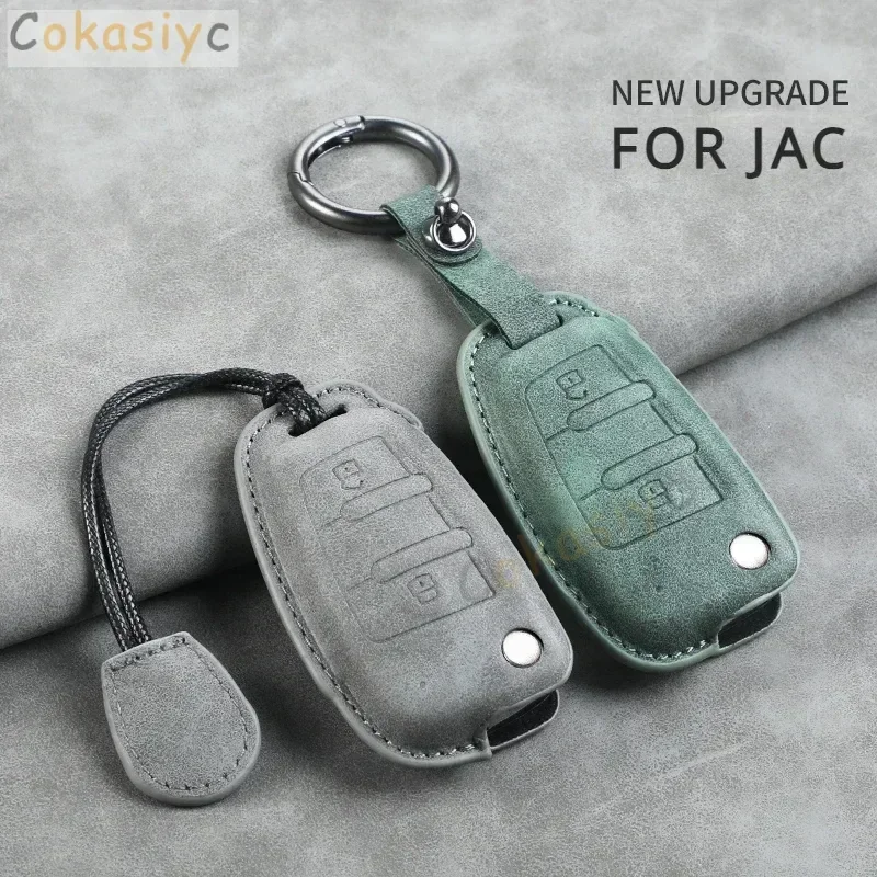 Для JAC JS2 S2 S3 S5 S7 T40 T50 Sei 3 A5 R3 V6 V5 V3 H330 J3 J5 J6 K6I H3 H5 H6 Кожаный флип-чехол с 2 кнопками для