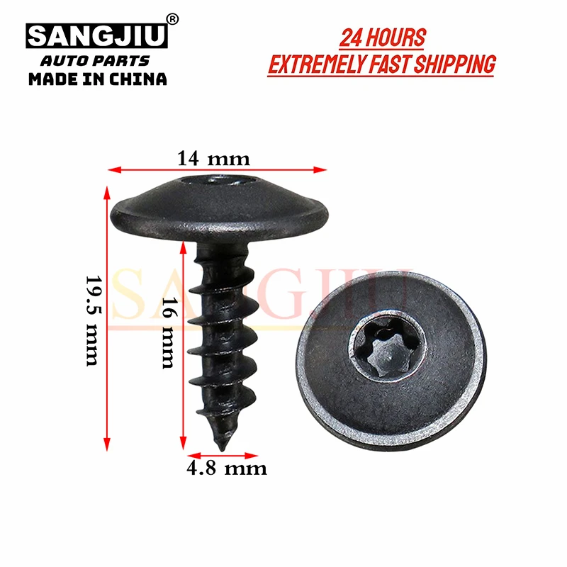 

Винт для нарезания головы Torx, совместим с Audi Porsche VW Passat Tiguan Q3 Q5 N90974701 N91160401, 5 шт.