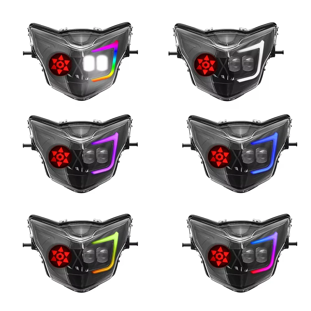 Мотоциклетные светодиодные фары дальнего/ближнего света DRL для Yamaha Y15ZR-V2 LC135-V7