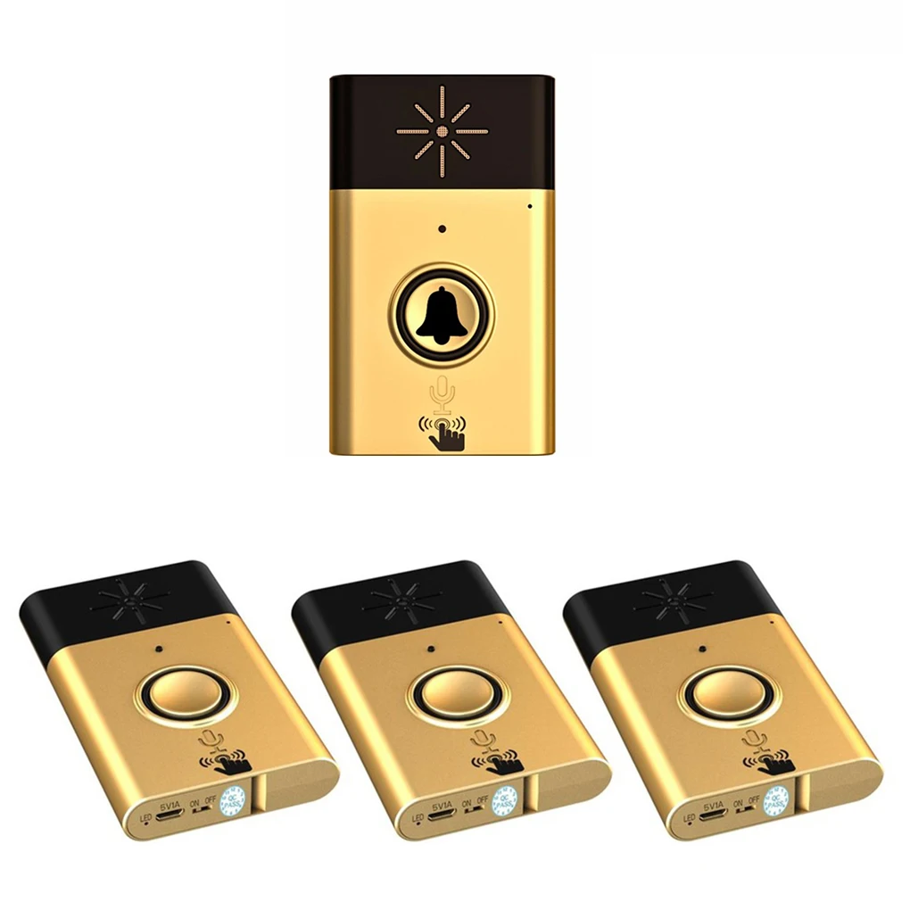 

Беспроводной дверной звонок H6 с голосовым Интерком, от 1 до 3 м, дальность 300 м, светодиодный индикатор, дверной звонок, система вызова посетит...