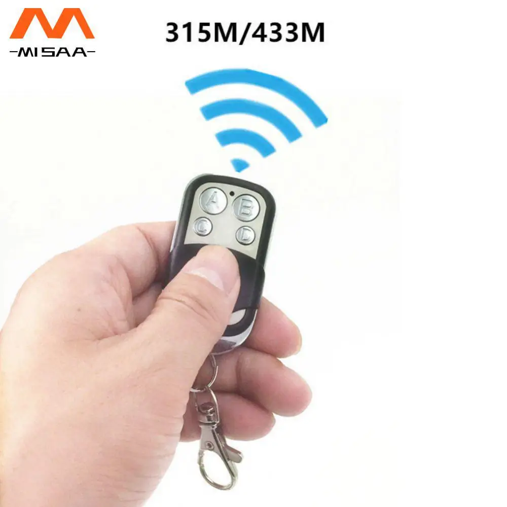 

Electric Garage Key Metal 4 Buttons Wireless Rf Transmitter Self Copy For Gadgets Car Home Garage Door 315mhz 433mhz