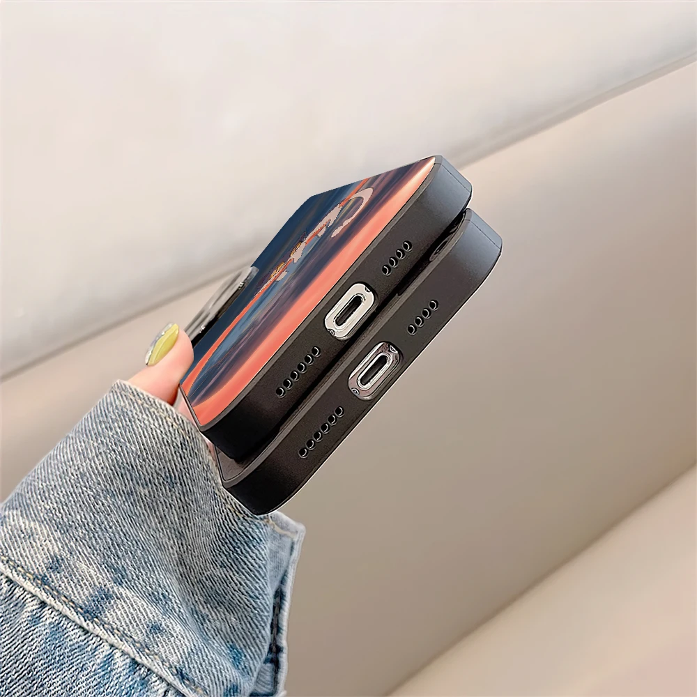 Anime S-Suzume Phone Case for iPhone 12 11 13 14 15 16 Max Pro Plus Black Soft Silicone Cover