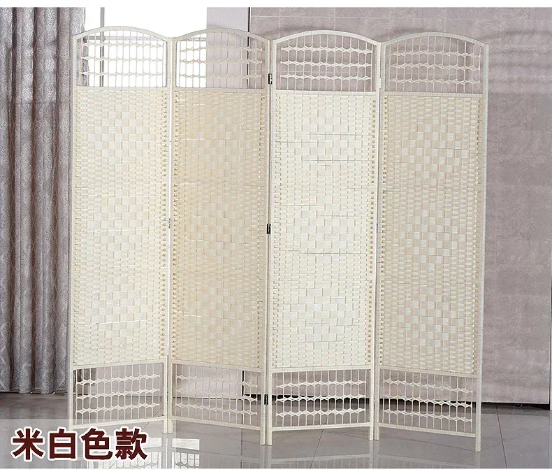 Partición Ratán papel plegable pantalla asiento mara maciza sala ajuste porche