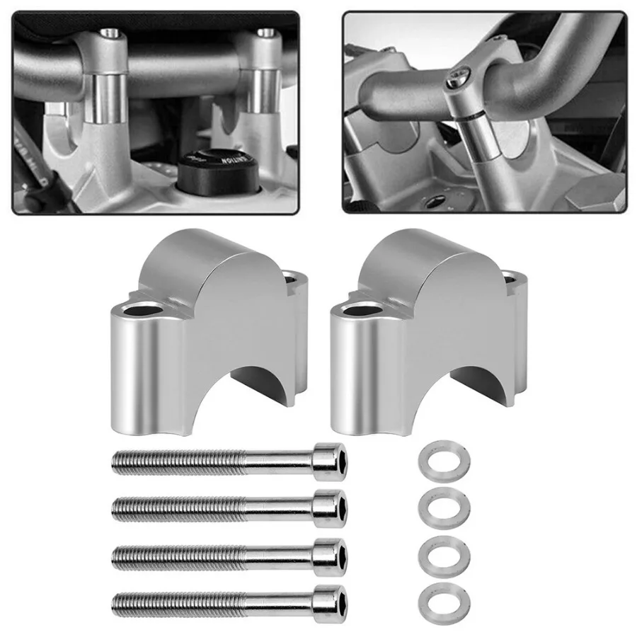 

Universal 22mm 28mm Motorcycle Handlebar Riser Clamps for Cafe Race Scrambler Bobber Tracker Chopper Vertigo Cub Dirt Bike Moped