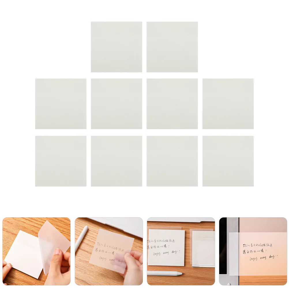 

10 книг прозрачные школьные наклейки для скрапбукинга блокноты для записей портативные самоклеящиеся заметки для ежедневного использования