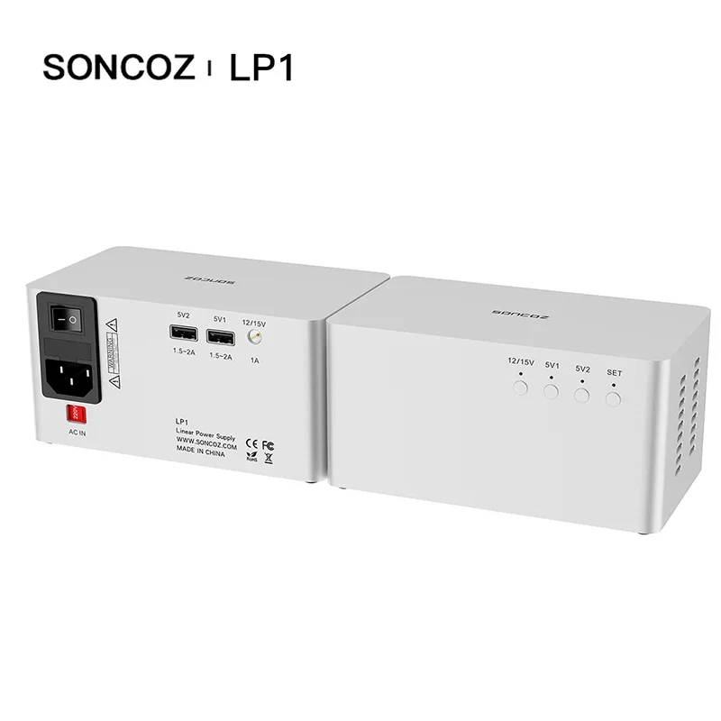 Фото Линейный блок питания Soncoz LP1 с ультранизким уровнем шума, настраиваемый HIFI тороидальный трансформатор, 5 TPS7A4700, аудио линейный блок питания 5В/12В/15В №2
