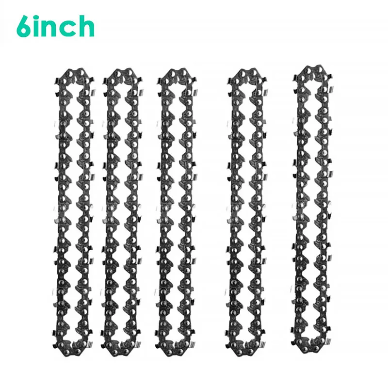 

4in/6 Steel Chain Guide Power Gardening Electric Replacement Saw Chainsaw Sharp Chain Chains Tools Parts Mini Inch