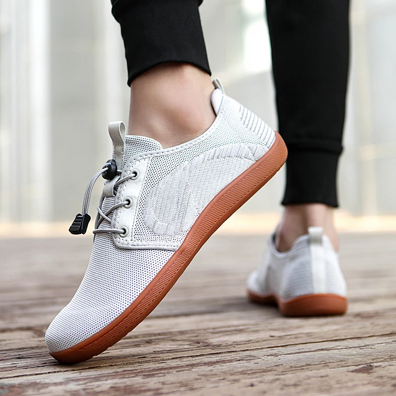 Кроссовки с широким носком для мужчин и женщин легкая Минималистичная обувь без