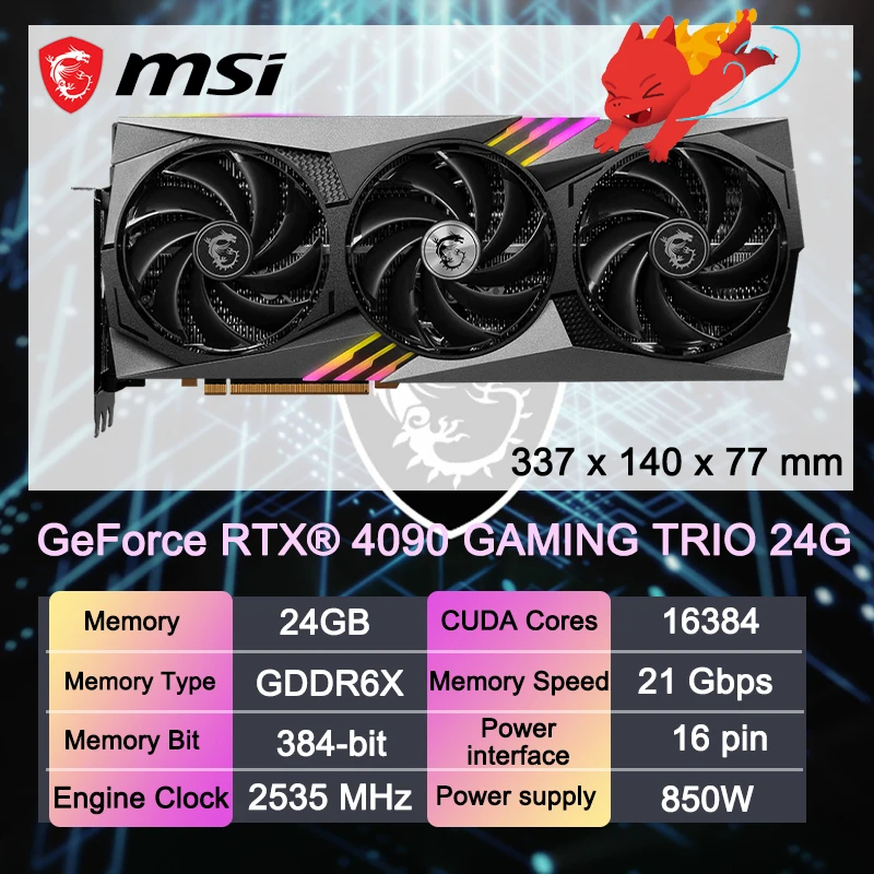 Рисунок 2 - Видеокарты MSI GeForce RTX 4090 GAMING X TRIO 24G