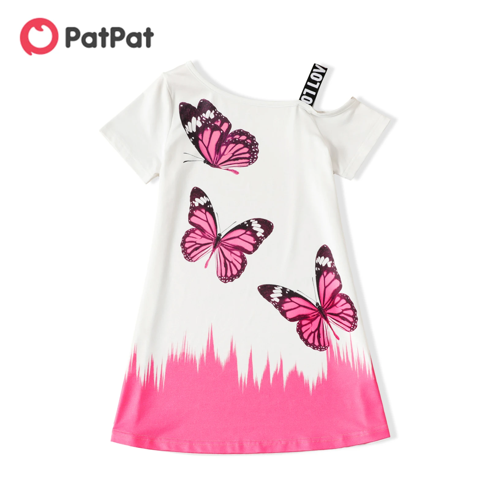 

Детское платье с коротким рукавом и открытыми плечами