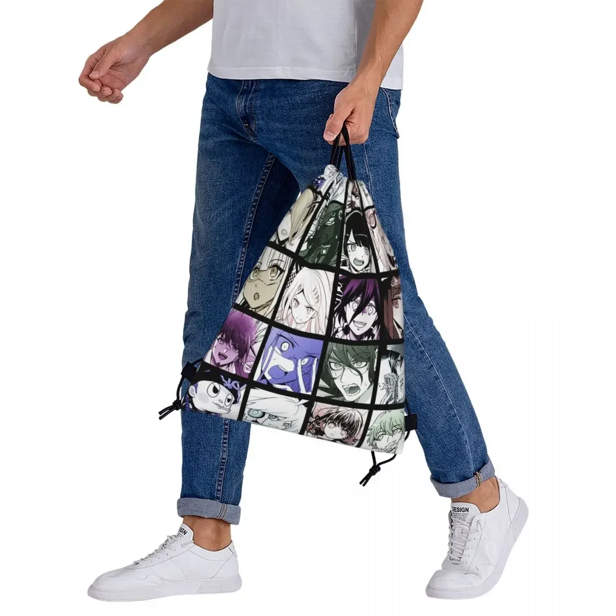 DRV3 манга (цветные) рюкзаки сумки на шнурке сумка с карманами спортивная для книг