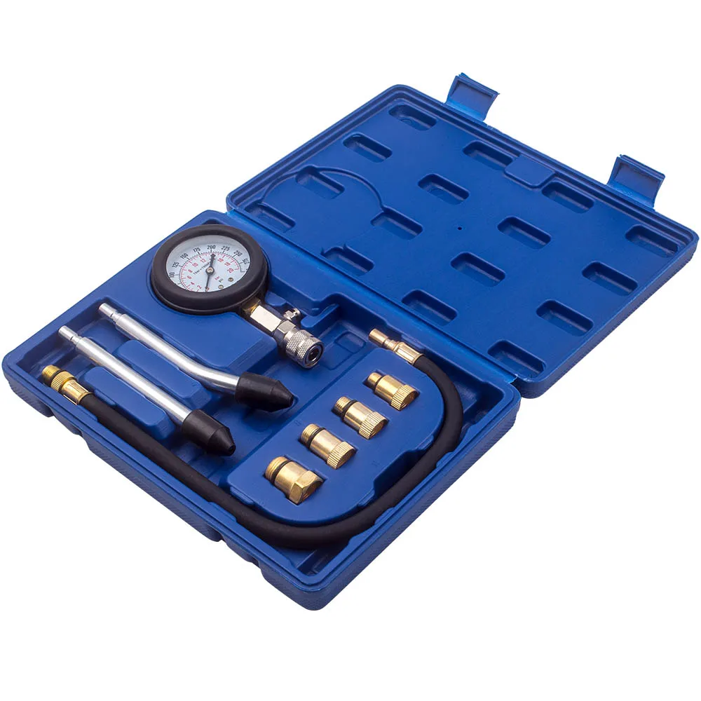 

Engine petrol compression Pressure Tester Pipes Tool Kit Pressure Gauge M12x1.25