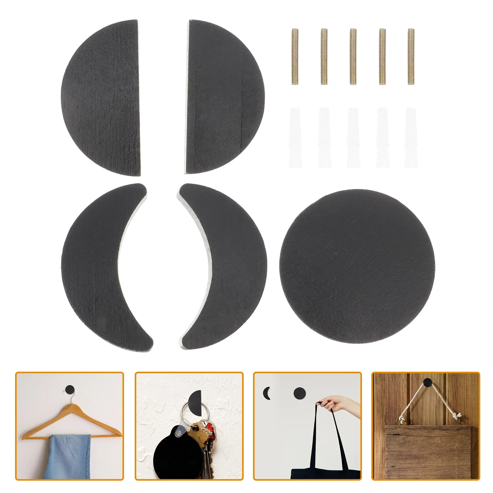 

5 шт., декоративные настенные крючки с календарем