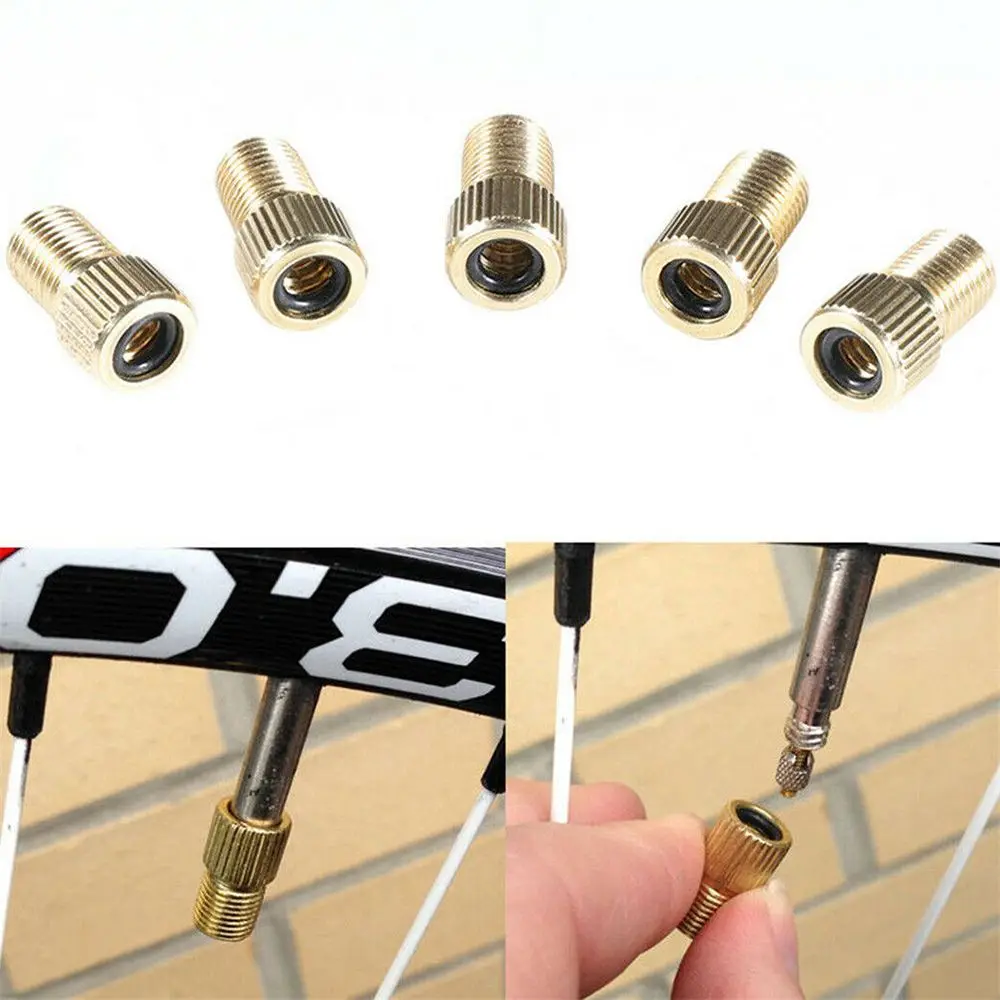 

5PCS New Dustproof Aluminum Alloy Bike Parts Bicycle Accessories Schrader Adaptor Presta Valve Cap Wheel Rim Tire