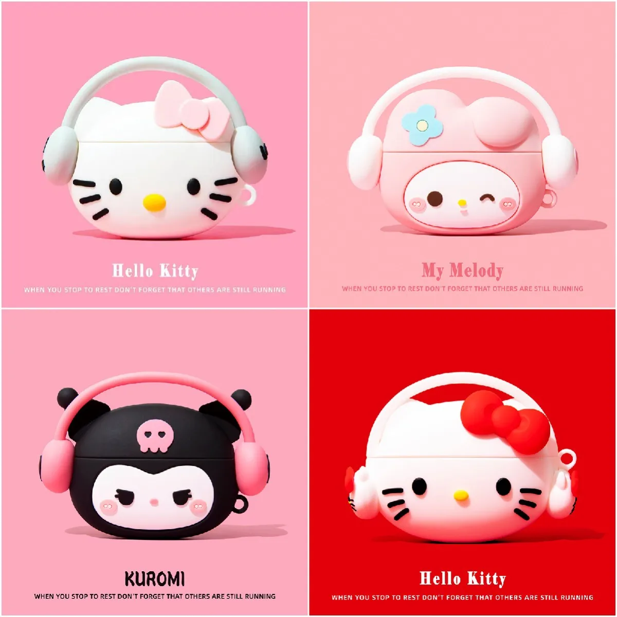 Наушники Kawaii Sanrio аксессуары Airpdos1 2 Pro3 Hello Kitty Apple Беспроводная Bluetooth защитная