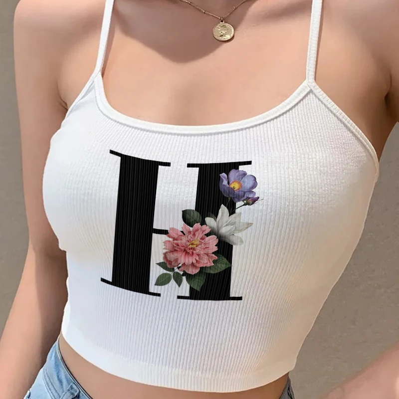 Кроп-топ Y2k белый Женский вязаный пуловер с 26 буквами и графическим рисунком